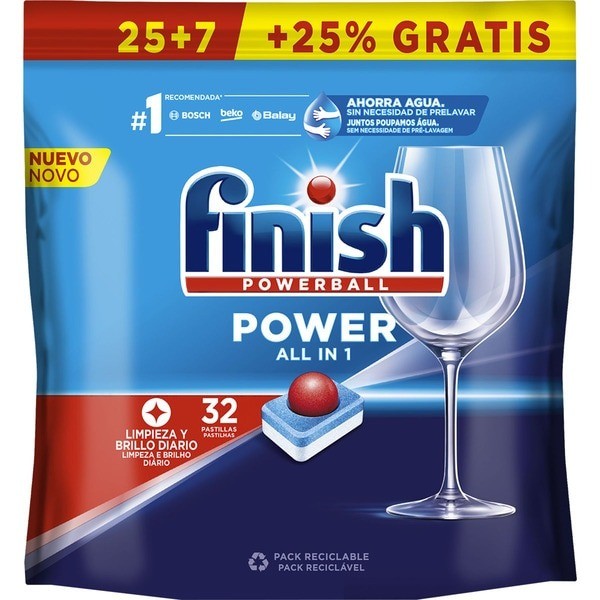 Finish lavavajillas Super Power 25 pastillas + 10 gratis